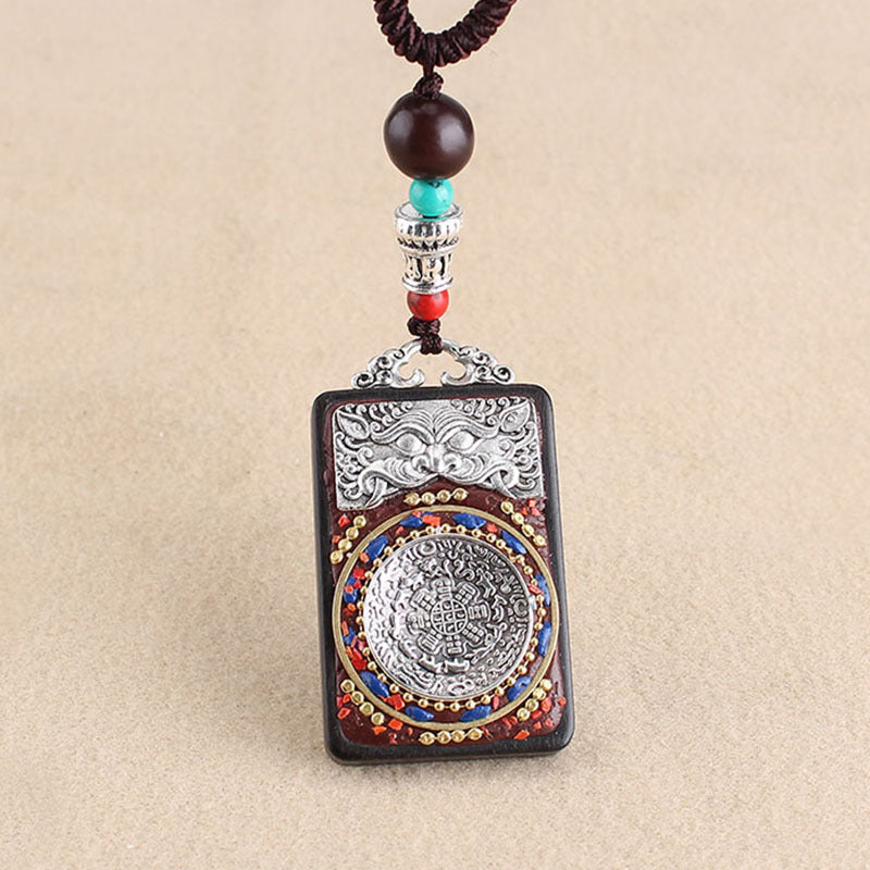 Hand-Made Thangka Ebony Pendant | Yazijico™