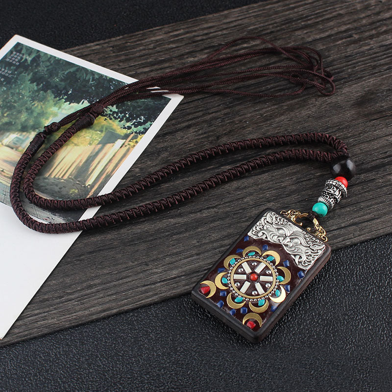 Hand-Made Thangka Ebony Pendant | Yazijico™