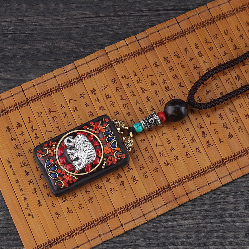 Hand-Made Thangka Ebony Pendant | Yazijico™