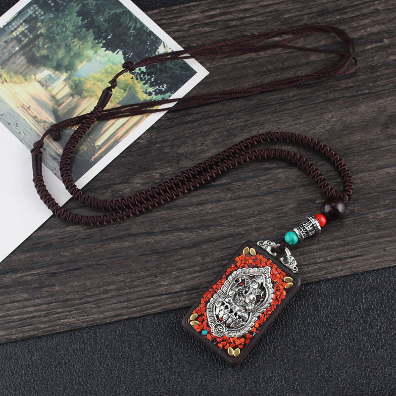 Hand-Made Thangka Ebony Pendant | Yazijico™