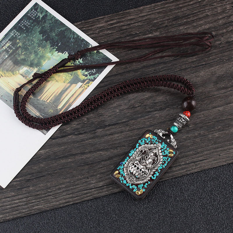 Hand-Made Thangka Ebony Pendant | Yazijico™