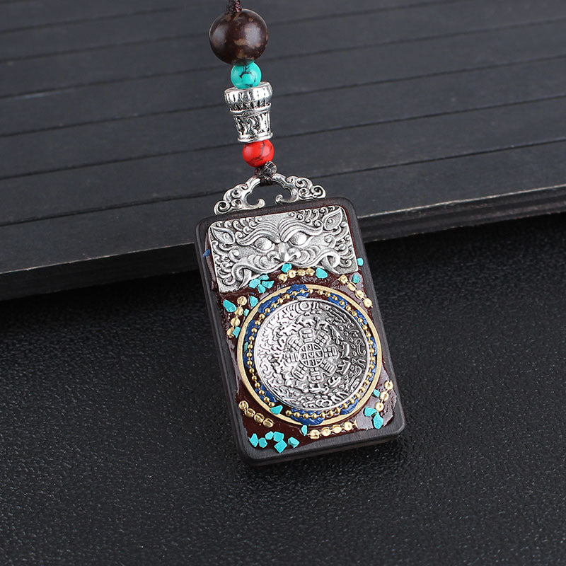 Hand-Made Thangka Ebony Pendant | Yazijico™