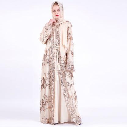 Women Long Sleeve Printed Flower Dress