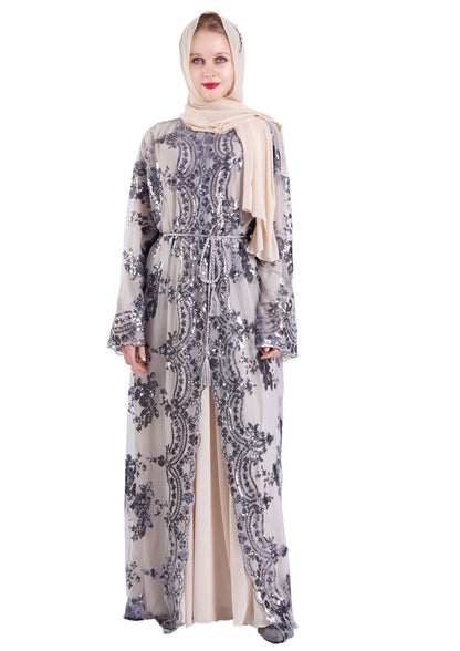 Women Long Sleeve Printed Flower Dress