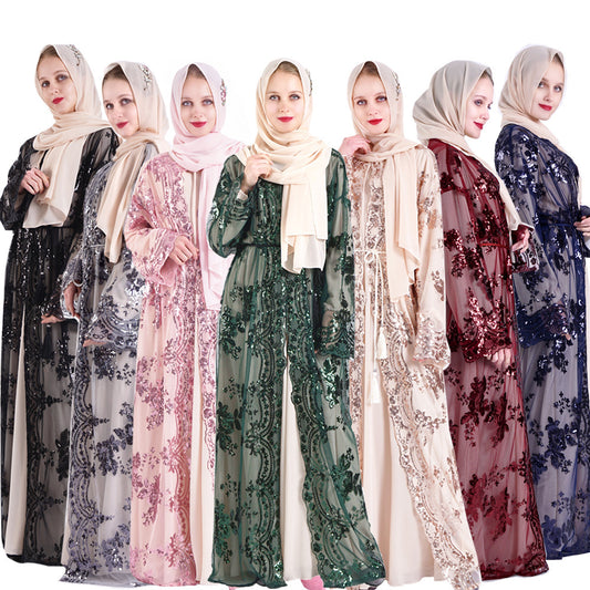 Women Long Sleeve Printed Flower Dress