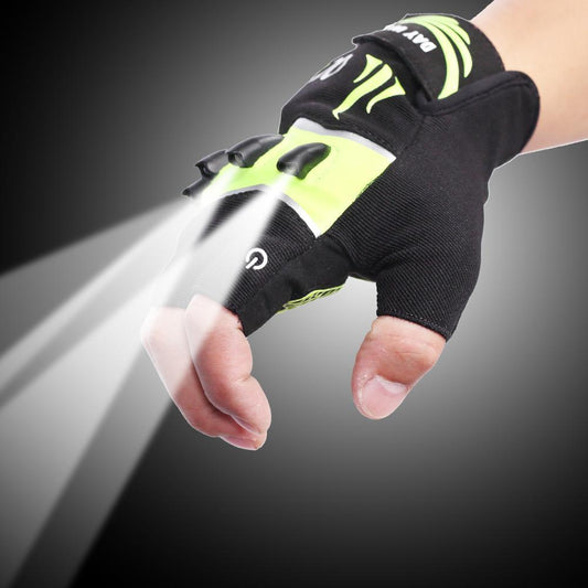 Fingerless Outdoor Sports Bike Lighting Gloves  Yazijico™
