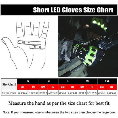 Fingerless Outdoor Sports Bike Lighting Gloves  Yazijico™