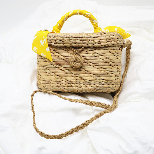 Hand Made Straw Handbag Beach Bag | Yazijico™