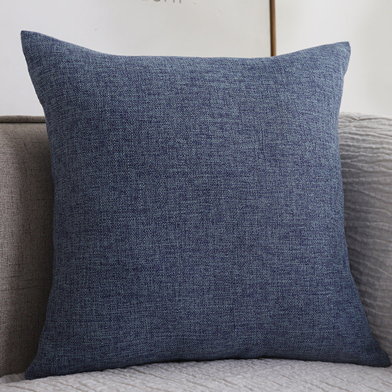 Yazijico™ Plain Cotton Linen Sofa Cushion Thickened Square Pillow - Yazijico™ 