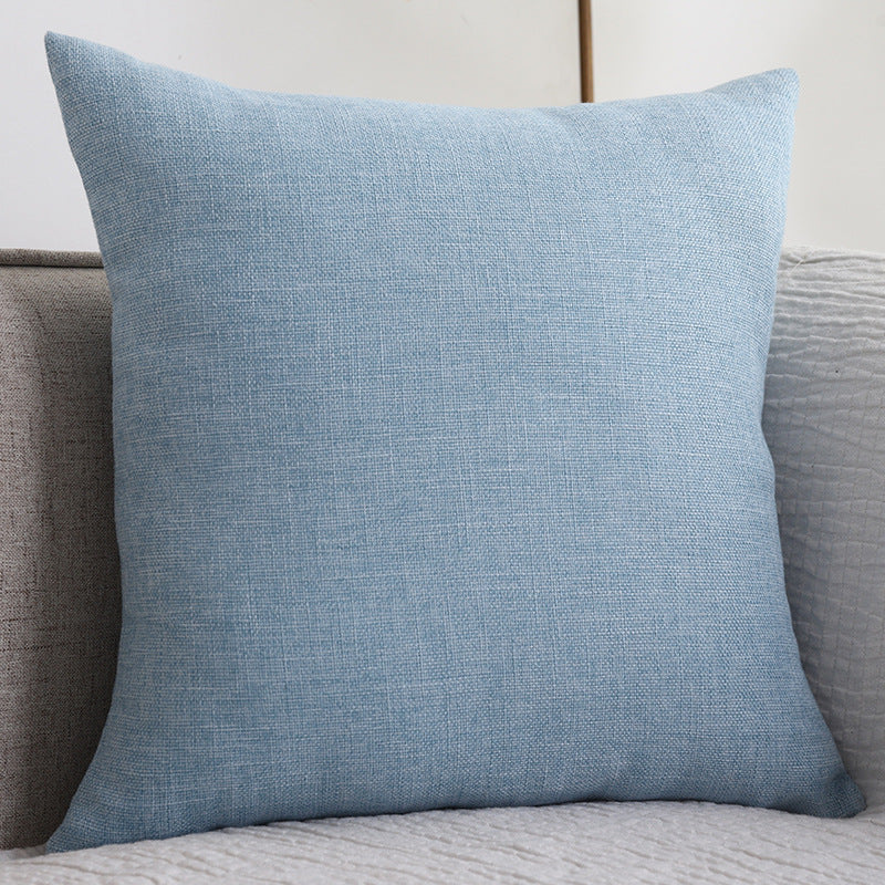 Yazijico™ Plain Cotton Linen Sofa Cushion Thickened Square Pillow - Yazijico™ 