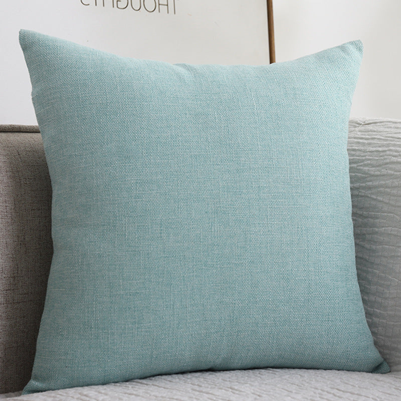 Yazijico™ Plain Cotton Linen Sofa Cushion Thickened Square Pillow - Yazijico™ 