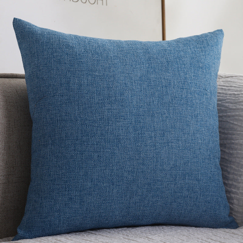 Yazijico™ Plain Cotton Linen Sofa Cushion Thickened Square Pillow - Yazijico™ 