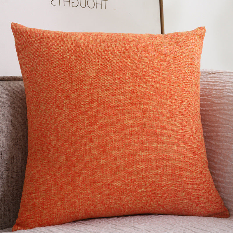 Yazijico™ Plain Cotton Linen Sofa Cushion Thickened Square Pillow - Yazijico™ 