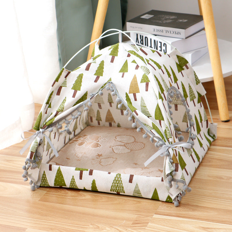 Cat Tent Cat Cat House Enclosed Pet Bed | Yazijico™