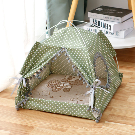 Cat Tent Cat Cat House Enclosed Pet Bed | Yazijico™