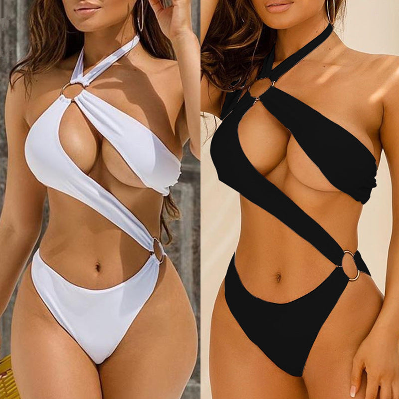 Bikini Swimsuitr Hollow Metal Ring Strap  Yazijico™
