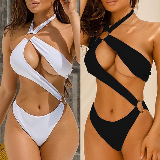Bikini Swimsuitr Hollow Metal Ring Strap  Yazijico™