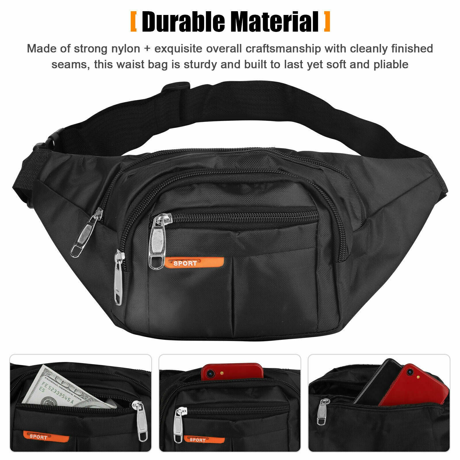 Waist Bag Fanny Pack Hip Belt  | Yazijico™ 