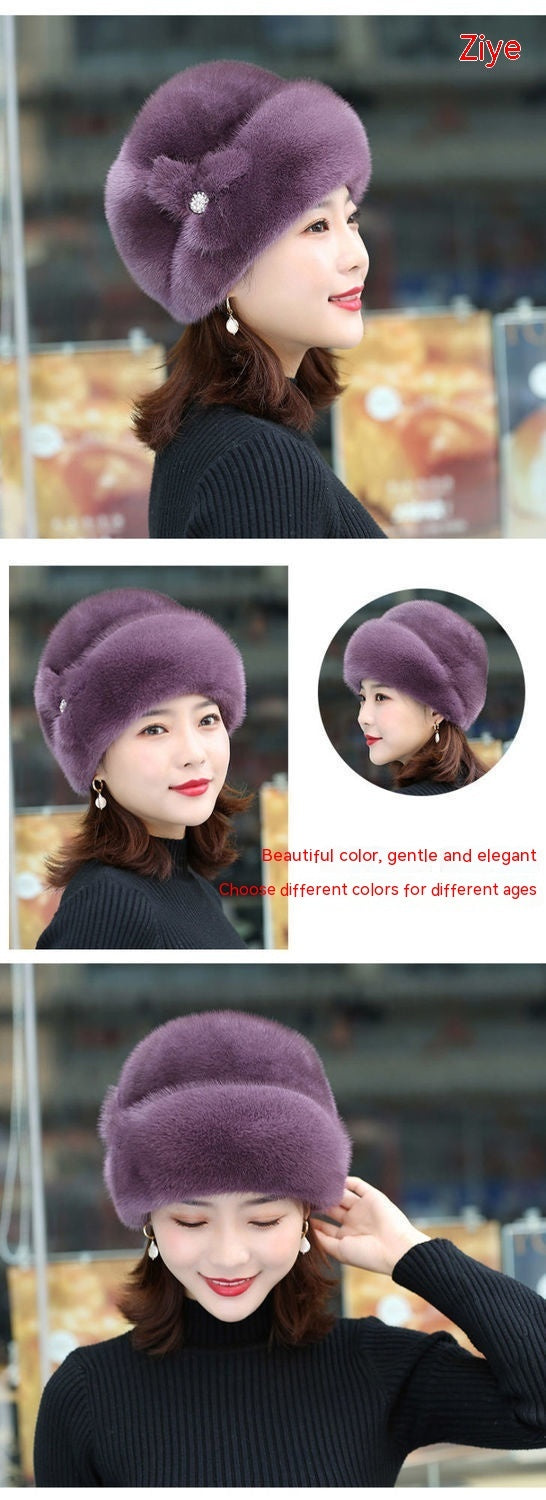Fur Hat Female Artificial Mink Hair Top Hat | Yazijico™ 