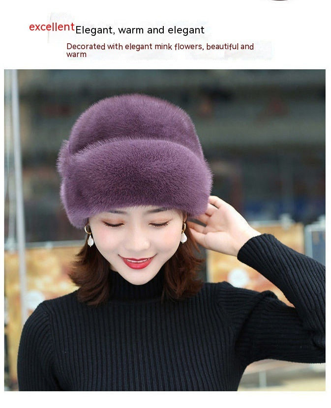 Fur Hat Female Artificial Mink Hair Top Hat | Yazijico™ 