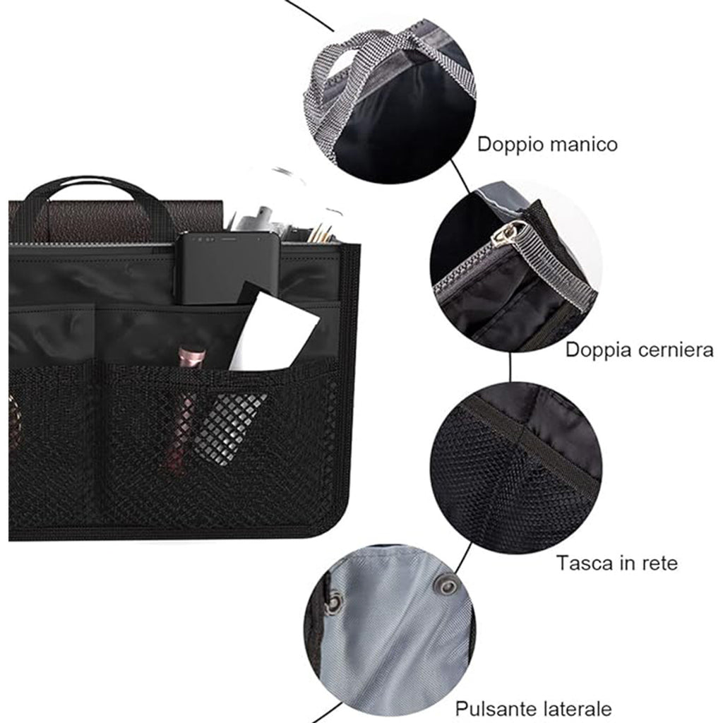 Handbag Organizer Insert With 13 Pockets| Yazijico™