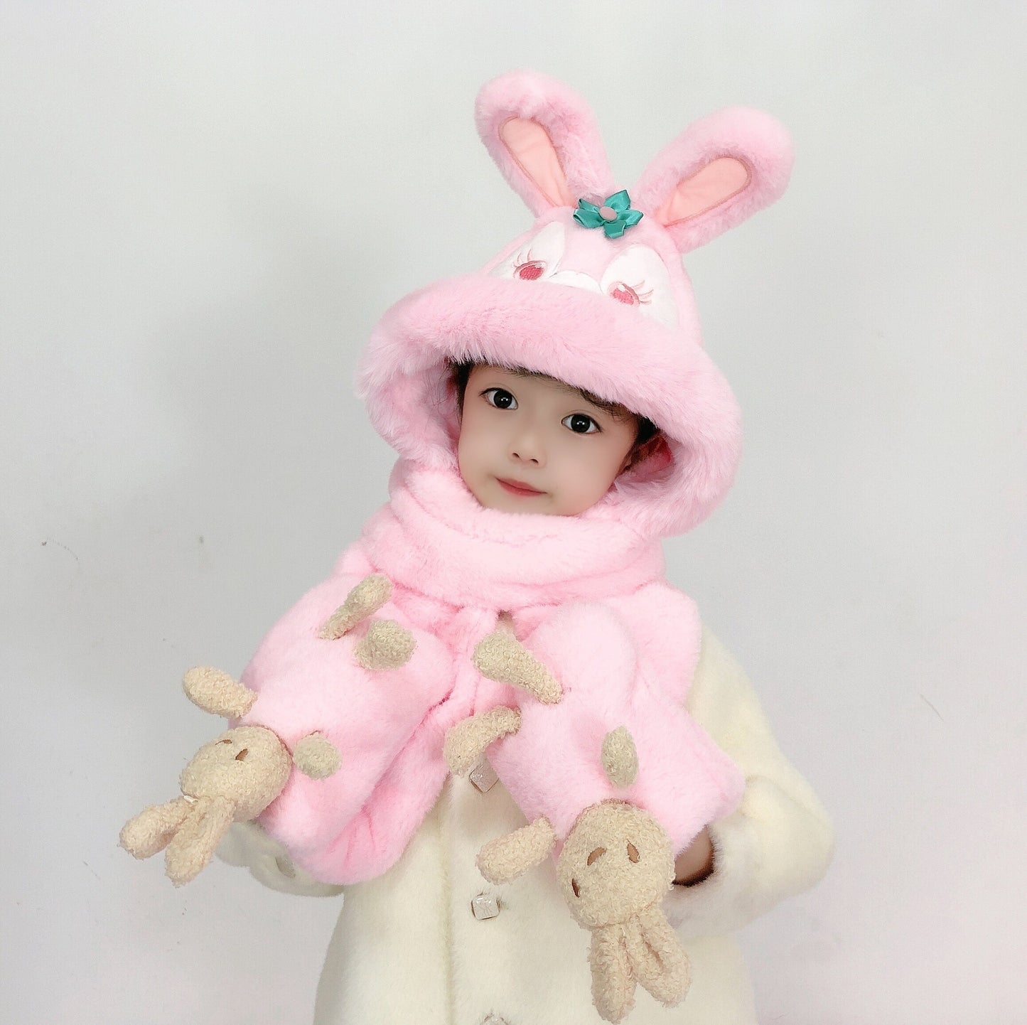 Children's Hat Scarf Gloves One-piece Hat | Yazijico™