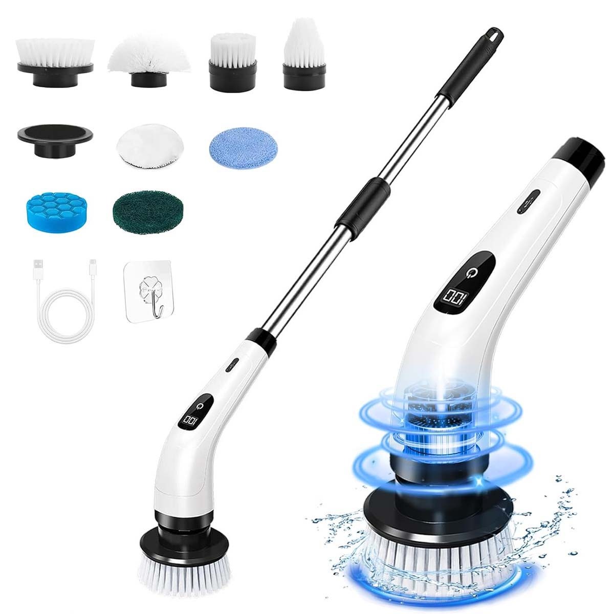 Motorized Rotary Scrubber Power Scrubber Cordless | Yazijico™
