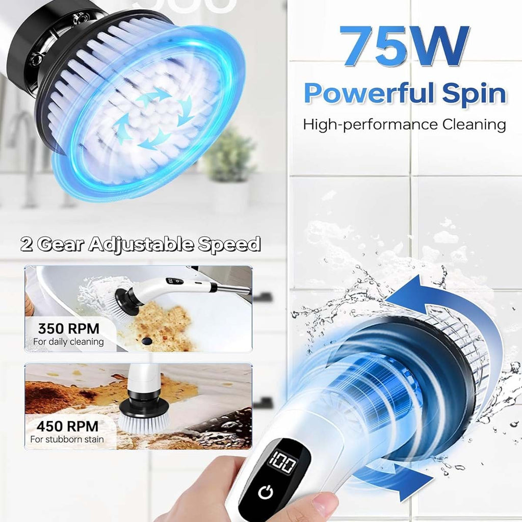Motorized Rotary Scrubber Power Scrubber Cordless | Yazijico™
