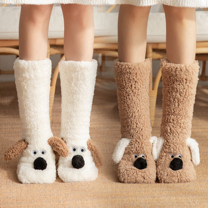 Socks Cute Cartoon Dog Floor Winter Warm  Yazijico™ 
