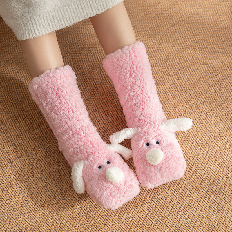 Socks Cute Cartoon Dog Floor Winter Warm  Yazijico™ 