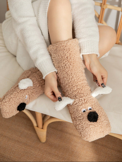 Socks Cute Cartoon Dog Floor Winter Warm  Yazijico™ 