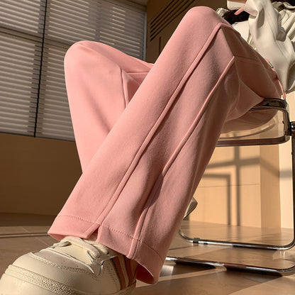 High Waist Long Thin Straight Sports Sweatpants| Yazijico™ 