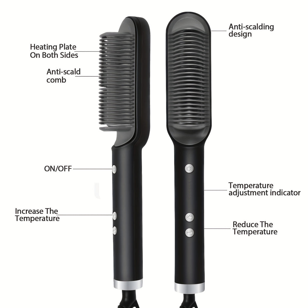 Electric Hair Straightener Brush Hot Comb | Yazijico™