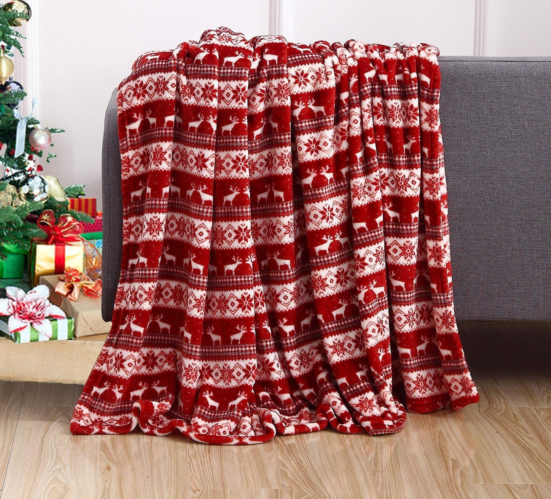 Christmas Print Blanket Winter Double-sided| Yazijico™ 