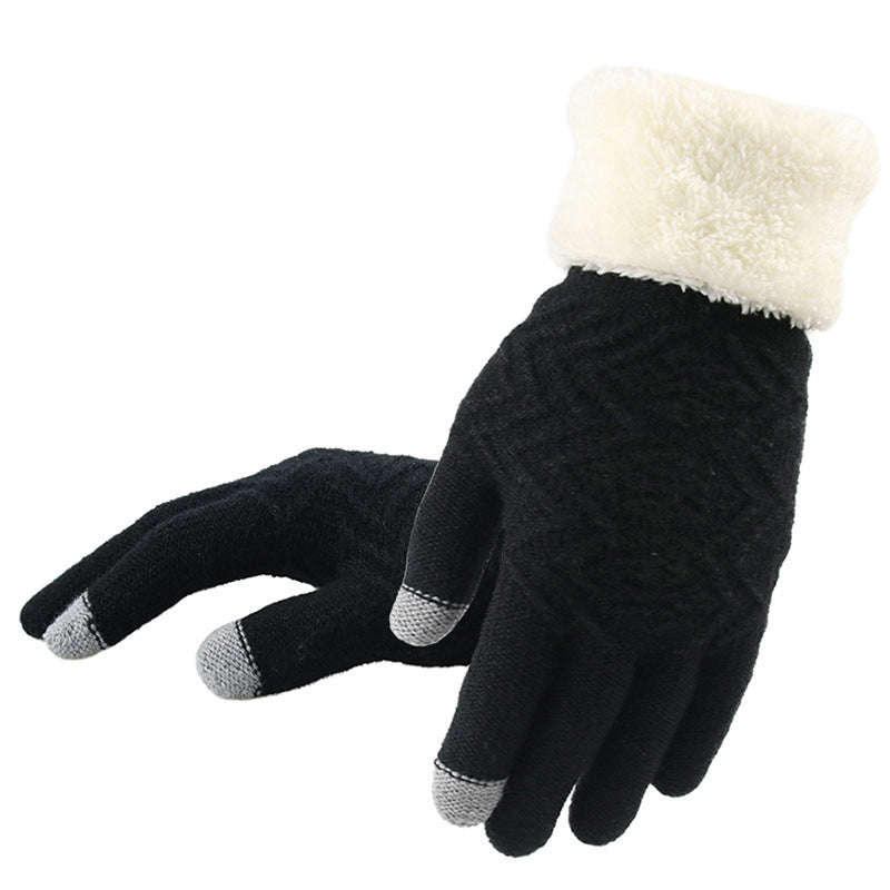 Female Winter knitted Gloves | Yazijico™