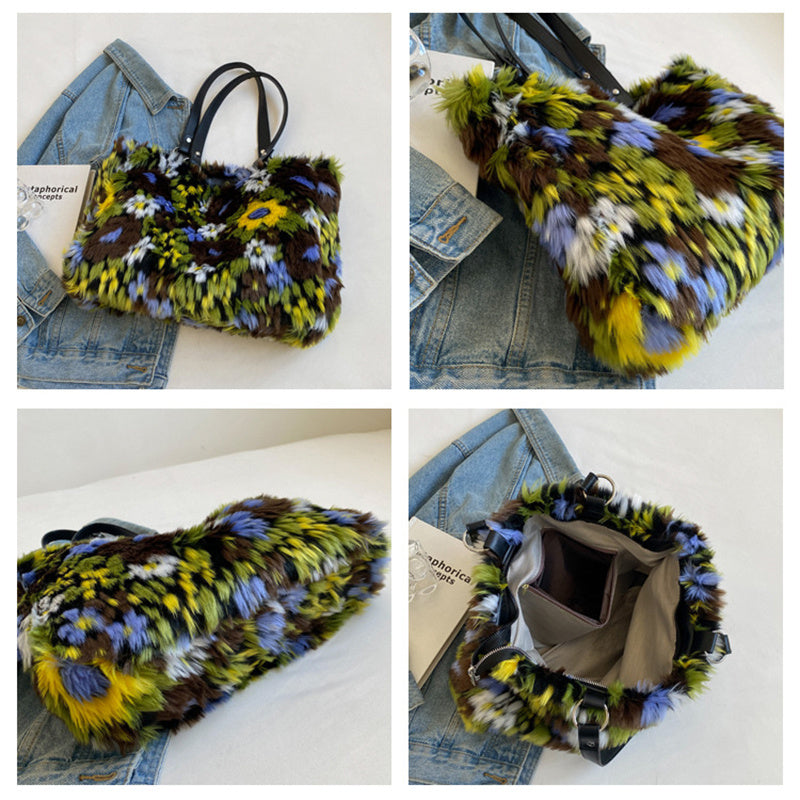 Plush Bags Women Flowers Shoulder  Yazijico™
