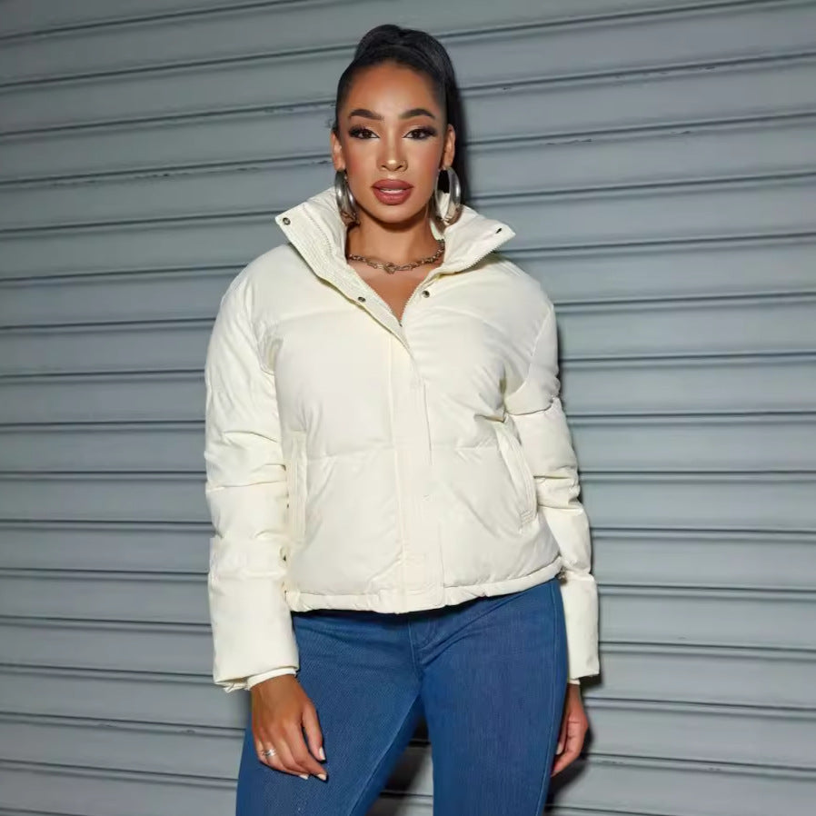 Short Thickened Small Turn-down Collar Coat