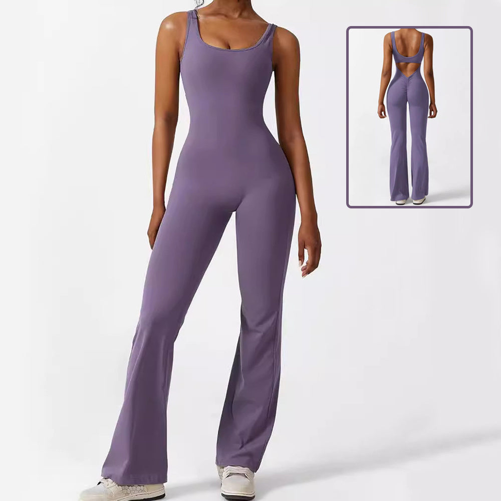 Women Sleeveless Flare Jumpsuits Long Pants | Yazijico™