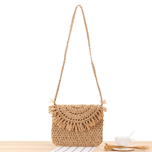 Hand-Made Tassel Beach Knitting Bag | Yazijico™