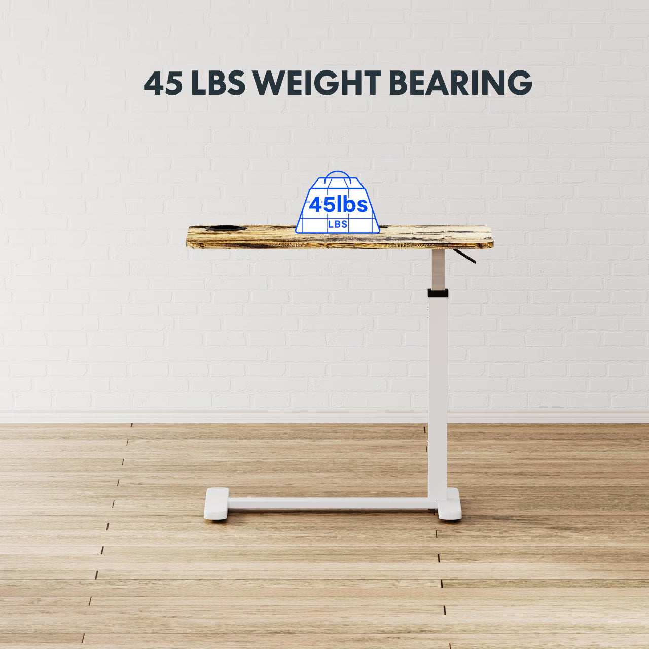Standing Rolling Desk With Hidden Wheels Side | Yazijico™ 