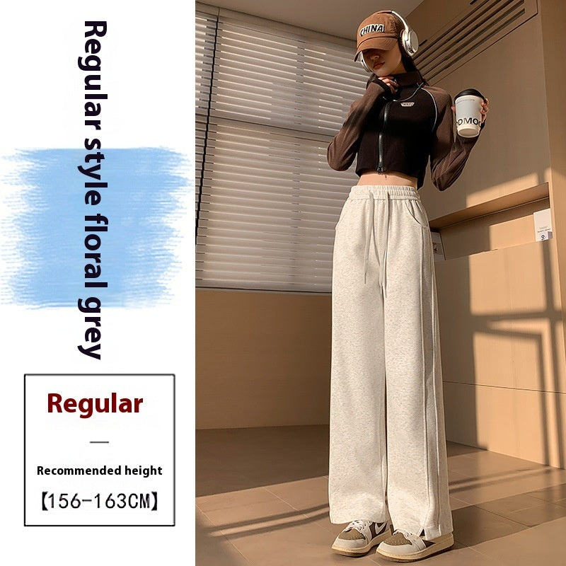 High Waist Long Thin Straight Sports Sweatpants| Yazijico™ 
