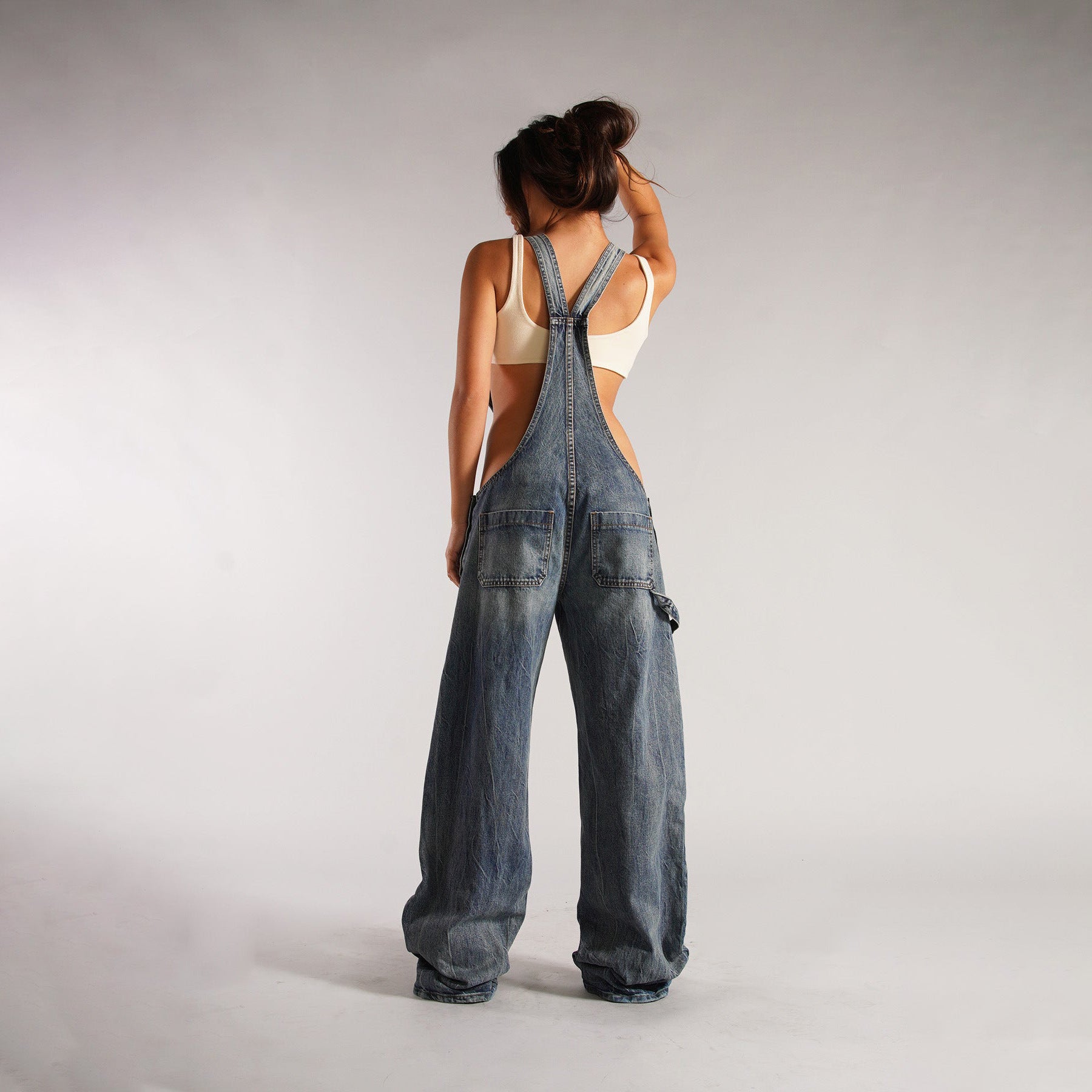 Zipper Denim Overalls Jumpsuit Streetwear | Yazijico™