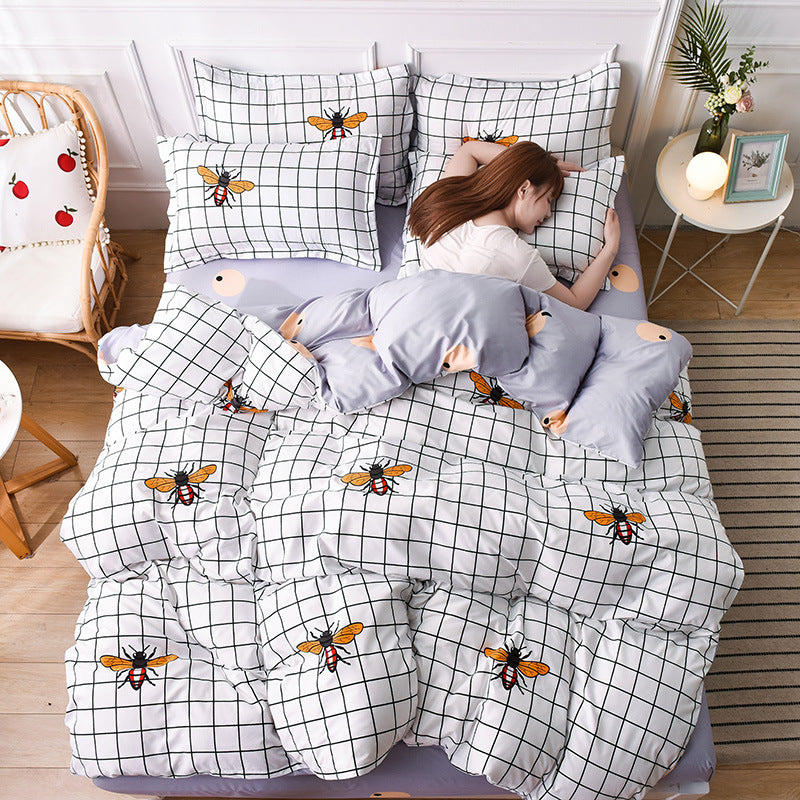 -piece aloe cotton bed sheet type bed sheet ty