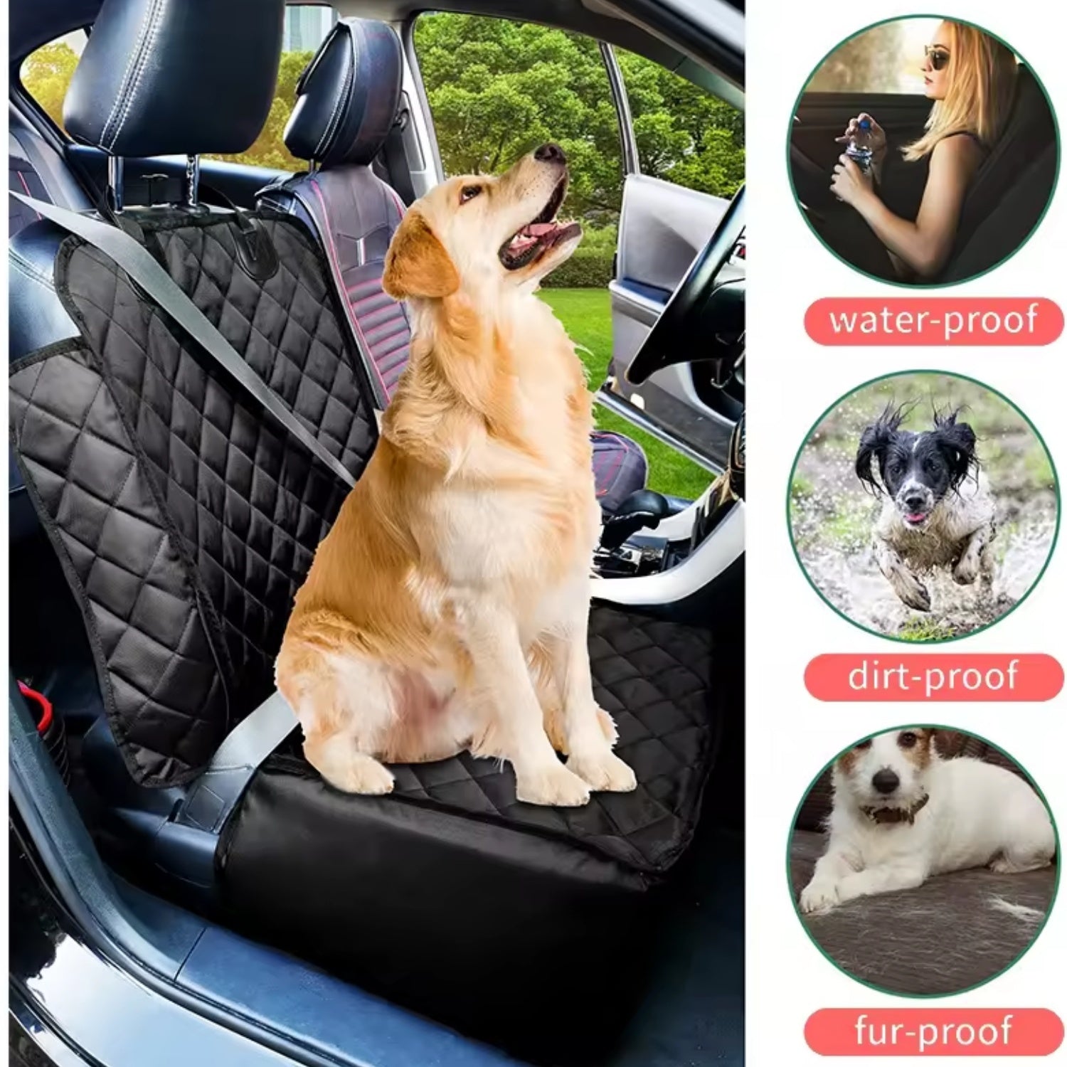 Waterproof Pet Car Seat Cover Vehicle Seat | Yazijico™