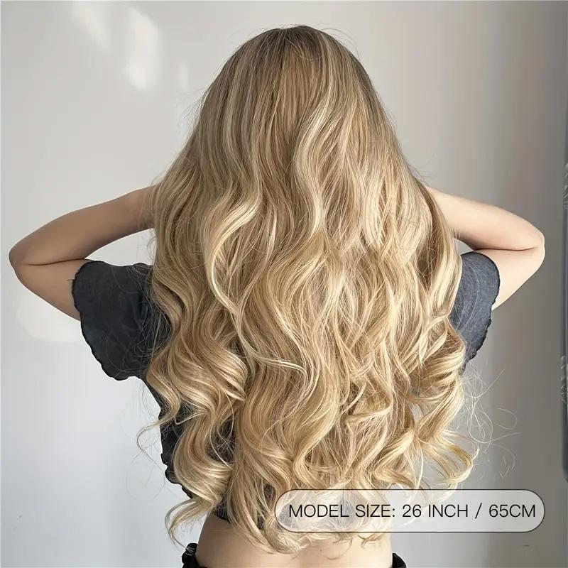 Long Ash Blonde Wig With Bangs Natural | Yazijico™ 