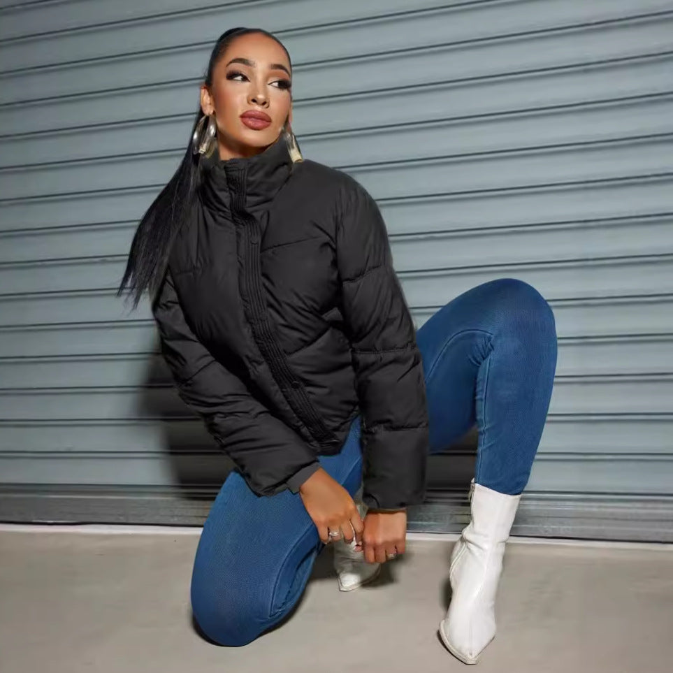 Short Thickened Small Turn-down Collar Coat