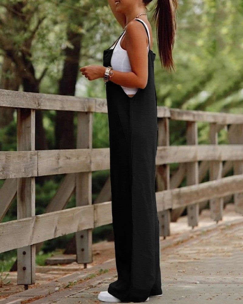 Women's Sleeveless Jumpsuit Overalls Summer Beach Trousers| Yazijico™ 