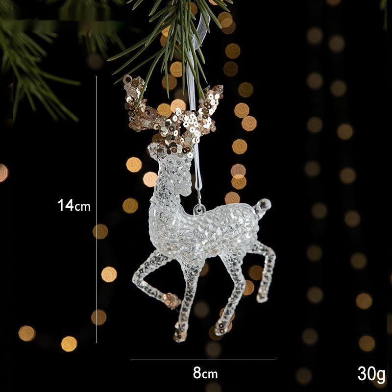Christmas Decorations Sequins Acrylic Pendant | Yazijico™ 