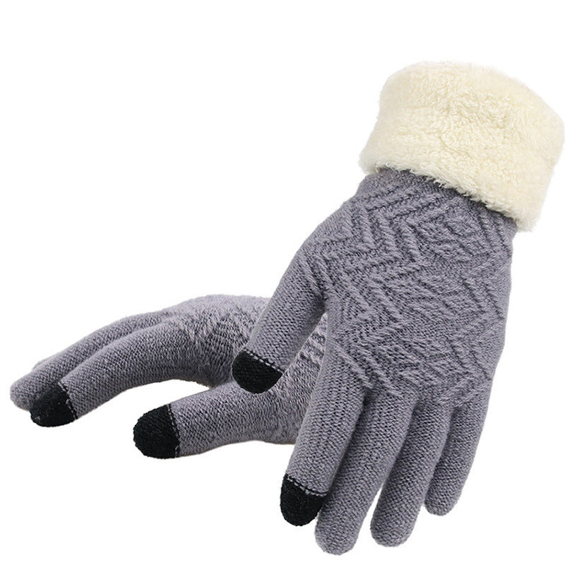 Female Winter knitted Gloves | Yazijico™
