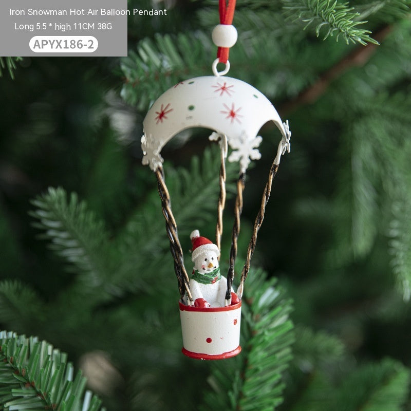 Nordic Iron Christmas Hot Air Balloon Parachute | Yazijico™ 